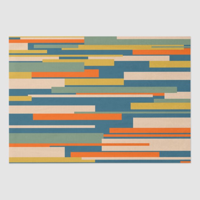 Wright Retro Modernes Abstrakt geometrisches Muste Seidenpapier (Vorderseite)