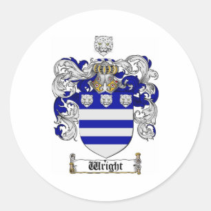 Wright-Wappen/Wright-Familienwappen Runder Aufkleber