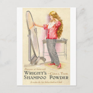 Wrights Shampoo-Pulver Postkarte