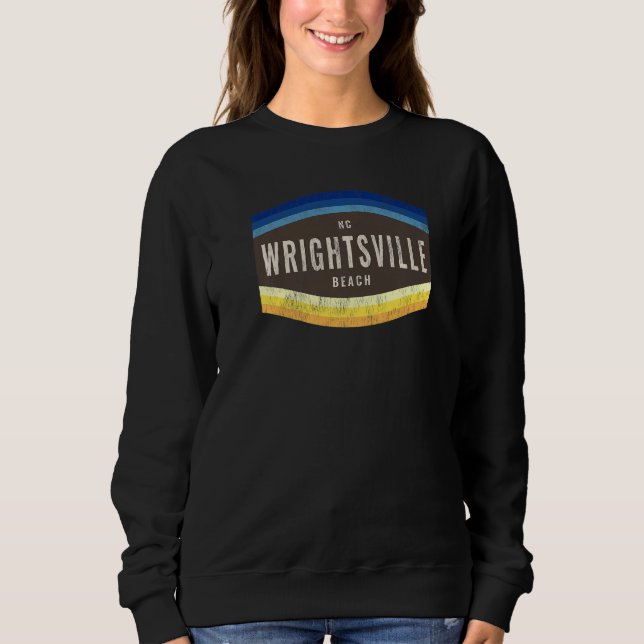 Wrightsville Beach, NC Vacationing Shoreline Palet Sweatshirt (Vorderseite)