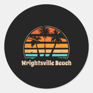 Wrightsville Beach North Carolina Beach Lover Nc B Runder Aufkleber
