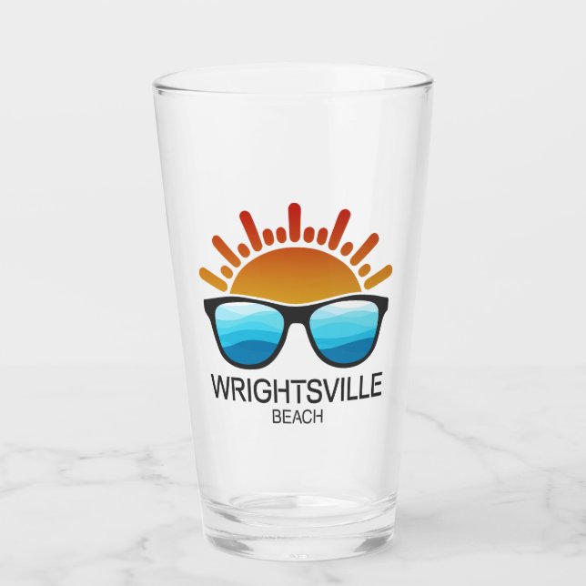 Wrightsville Beach North Carolina Sonnenbrille Glas (Vorderseite)