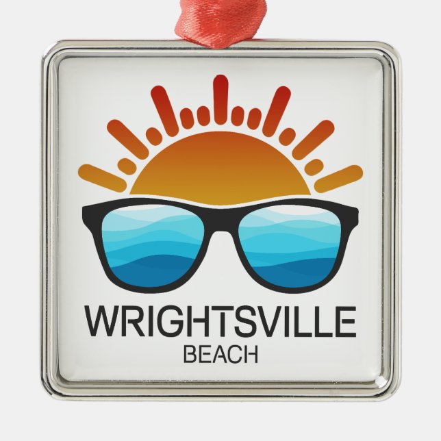Wrightsville Beach North Carolina Sonnenbrille Ornament Aus Metall (Vorne)