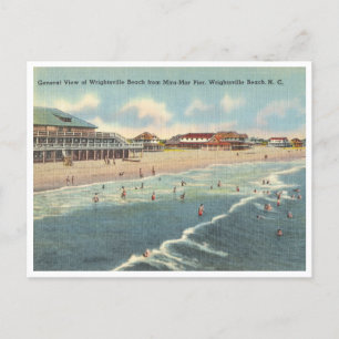 Wrightsville Beach, North Carolina Vintage Szene Postkarte