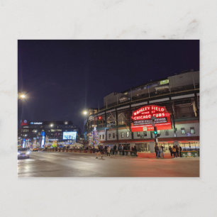 Wrigley Field - Nacht Postkarte