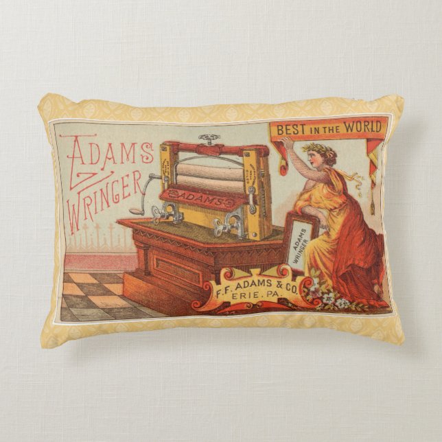 Wringer Washer Throw Kissen (Vorderseite)