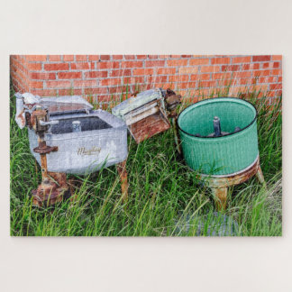 Wringerscheibe und Waschzuber - 1014 Teile Puzzle