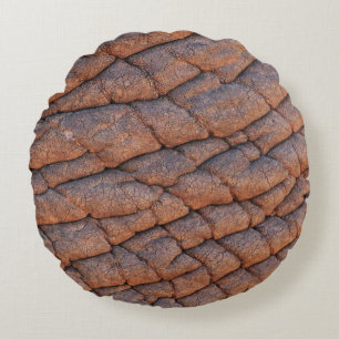 Wrinkly Elefant-Haut-Beschaffenheits-Schablone Rundes Kissen