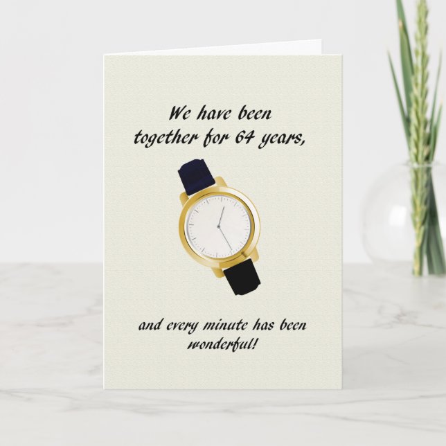 Wrist von 64. Hochzeitstag Karte (Vorderseite)