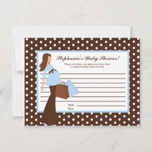 Writable Advice Card Blue Mod Mama Polka Dots Hinweiskarte