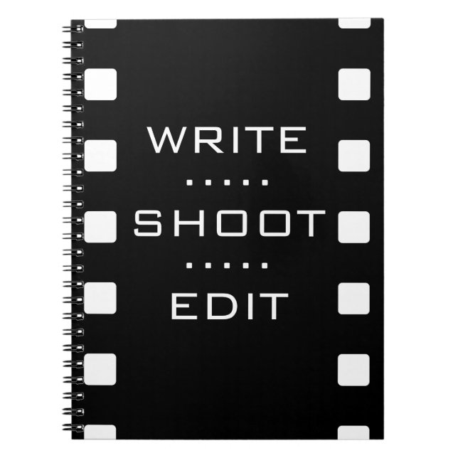 Write, Shoot, Edit - Film Notebook Notizblock (Vorderseite)