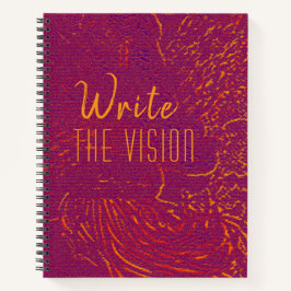 Write The Vision, 8.5x11 notebook, spiralgebunden Notizbuch
