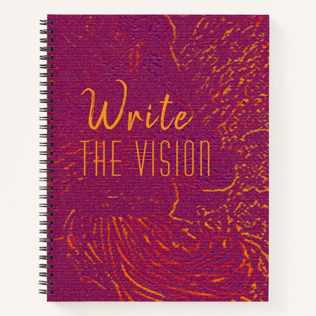 Write The Vision, 8.5x11 notebook, spiralgebunden Notizbuch (Vorderseite)