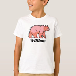 Write your name on this pink Bear Pop Art T-Shirt