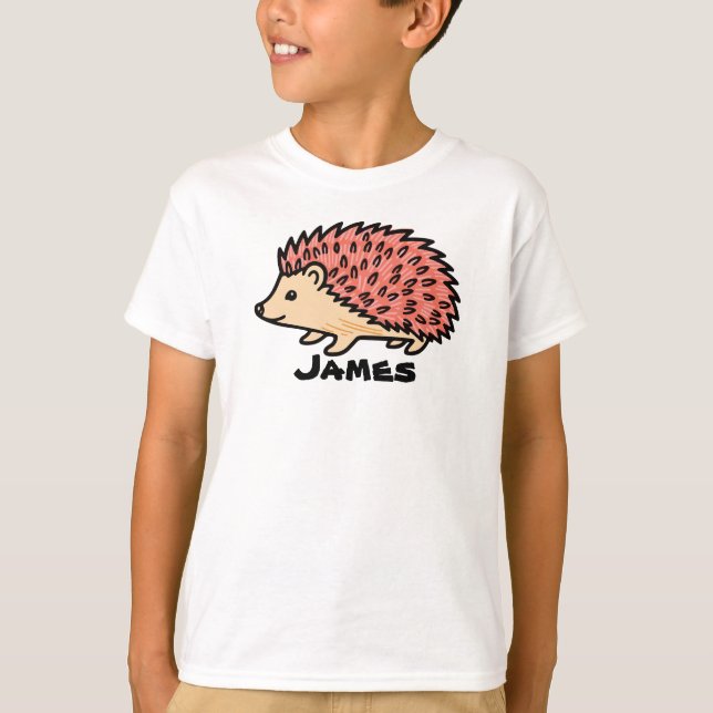 write your name on this Pink Hedgehog T-Shirt (Vorderseite)
