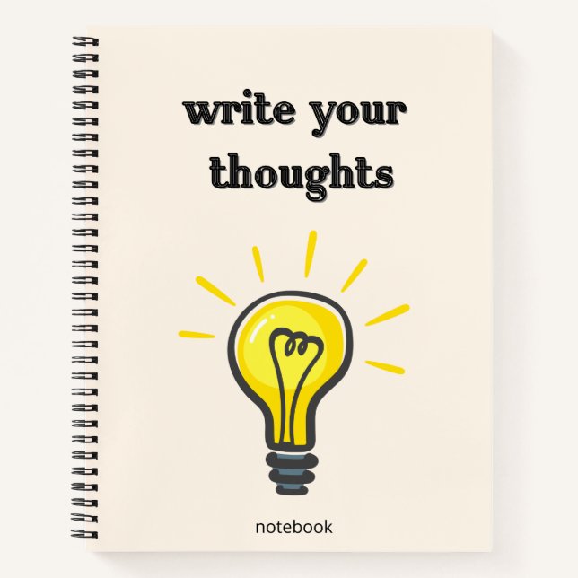 Write Your Thoughts – Elegant Lined Notebook Notizbuch (Vorderseite)