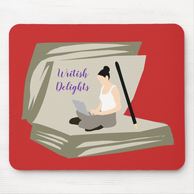 Writer at Work / Writish Delights (© Mira) Mousepad (Vorne)