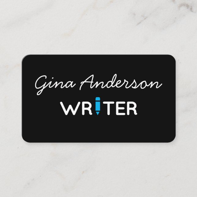 Writer Business Card Visitenkarte (Vorderseite)