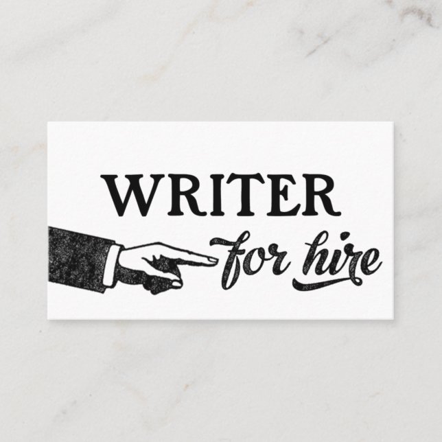 Writer Business Cards - Coole Vintage Visitenkarte (Vorderseite)