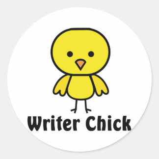 Writer Chick Runder Aufkleber