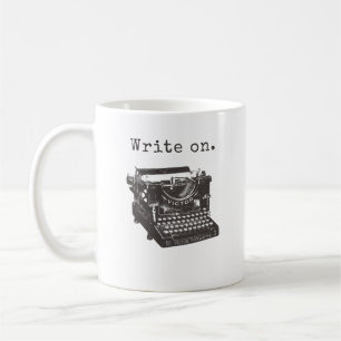 Writer Coffee Tasse, Schreibmaschine, Herz, schrei Kaffeetasse