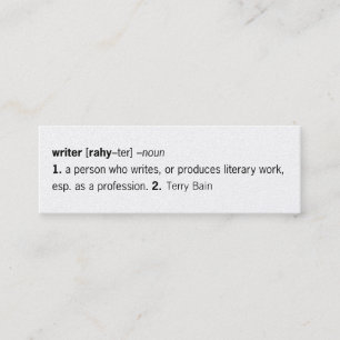 Writer Definiert [als Sie] Mini Visitenkarte