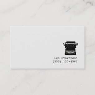 Writer Editor Schreibmaschine Business Card Visitenkarte