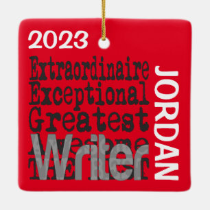 Writer Extraordinaire CUSTOM Keramikornament