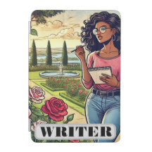 Writer in rose garden tablet or laptop case