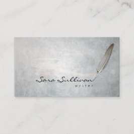 Writer Quill Pen Grunge Texture BusinessCard Visitenkarte