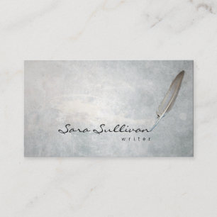 Writer Quill Pen Grunge Texture BusinessCard Visitenkarte