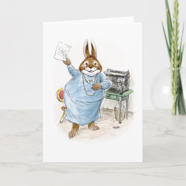 Writer Rabbit Card Karte (Vorderseite)