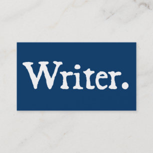 Writer White Lettering Visitenkarte