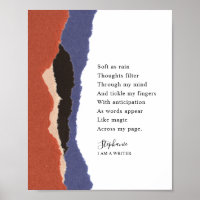 Writername Motivierend Gedicht Abstrakt Torn Paper