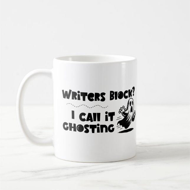 Writer's Block ist Ghosting Kaffeetasse (Links)