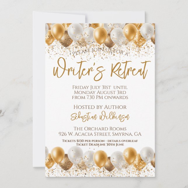 Writer's Retreat Event Einladung (Vorderseite)