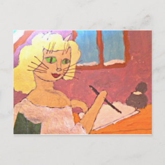 writing a letter to santa feiertagspostkarte