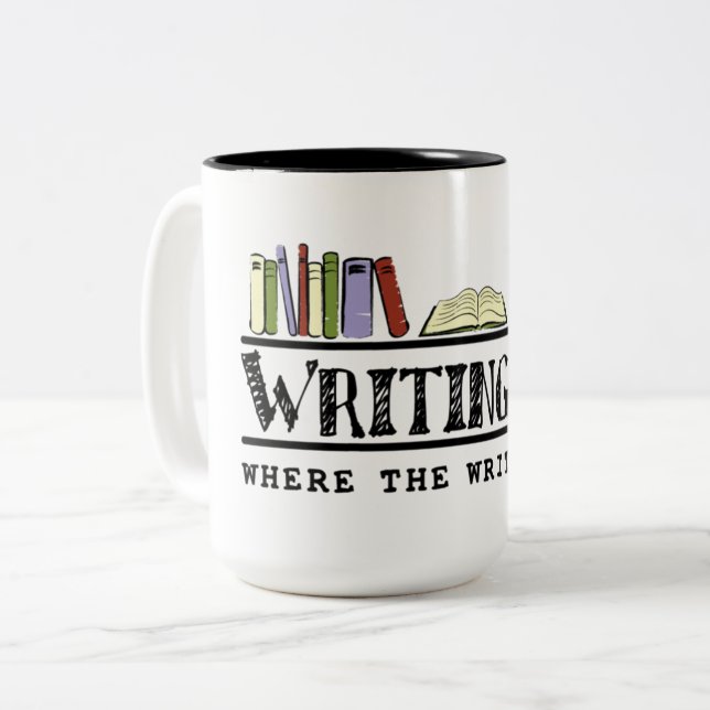 Writing.Com-Logo-Tasse Zweifarbige Tasse (Vorderseite Links)