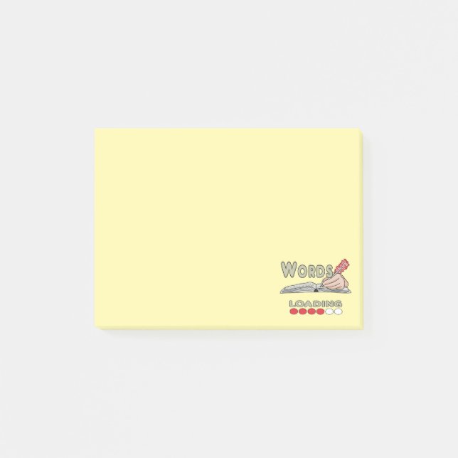 Writing Words Post-it Klebezettel (Vorderseite)