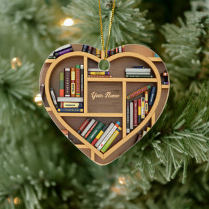 Writter Reader Bookshelf Books Lover Bookworm Keramik Ornament