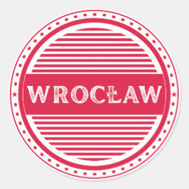 Wroclaw City Pride Emblem – Polish Identity Runder Aufkleber