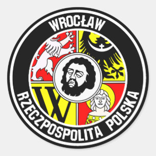 Wrocław-RundEmblem Runder Aufkleber