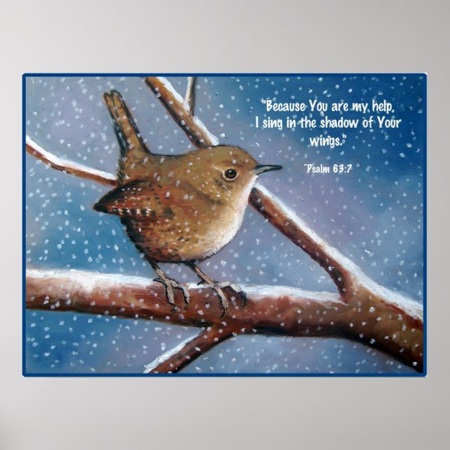 WRRREN IM WINTER: ART: BIBLE VERSE, PSALMS POSTER (Vorne)