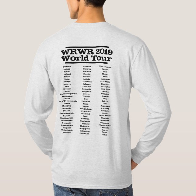WRWR Weltausflug-lange Hülse T-Shirt (Rückseite)