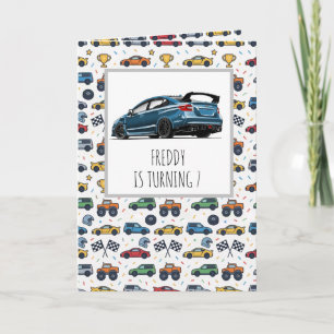 wrx sti S205 Auto handgezeichnete Kunst Karte