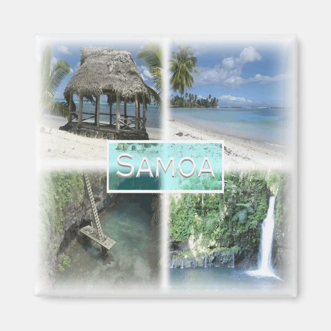 WS0013 Ozeanien, Samoa, Kühlschrank Magnet (Vorne)