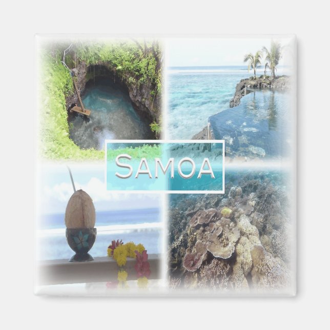 WS0014 Ozeanien, Samoa, Kühlschrank Magnet (Vorne)