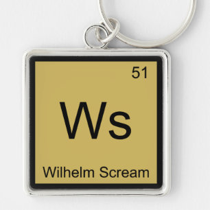 Ws - Symbol-T-Shirt für Wilhelm-Screenshot Chemie- Schlüsselanhänger