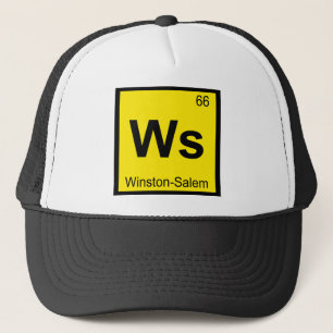 Ws - Winston-Salem North Carolina Chemie-Symbol Truckerkappe