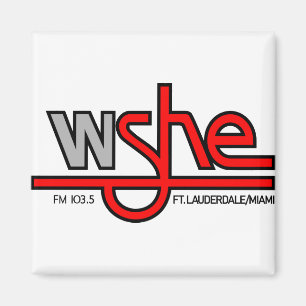 WSHE 103,5 MIAMI FT LAUDERDALE VINTAGES LOGO MAGNET